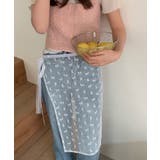 冬新作 リボン柄レース レイヤードラップスカート | LOVERS | 詳細画像5 