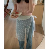 冬新作 リボン柄レース レイヤードラップスカート | LOVERS | 詳細画像7 