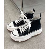 ブラック | 冬新作 ボリュームソール キャンバス | LOVERS