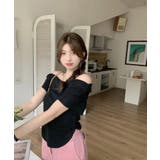 夏新作 サイドギャザー オフショルダー | LOVERS | 詳細画像4