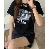 ブラック | 冬新作 フォトプリント アシンメトリー | LOVERS