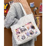 ホワイト | 冬新作 ドット柄 クリアポケット付き | LOVERS