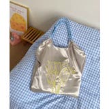 グレー | 冬新作 チューリップ刺繍 サテン | LOVERS