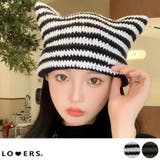 冬新作 猫耳 ボーダー | LOVERS | 詳細画像1 
