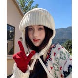 冬新作 ストラップ付き フライトニットキャップ雪遊び | LOVERS | 詳細画像3 