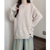 ベージュ | 冬新作 サイドボタンデザイン アシンメトリー | LOVERS