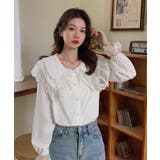 冬新作 ビックレースカラー フリル袖 | LOVERS | 詳細画像3 