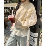 ベージュ | 冬新作 ワンポイントリボン刺繍 袖レースライン | LOVERS