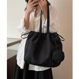 冬新作 ミニポーチ付き 巾着ナイロントートバッグA4サイズ | LOVERS | 詳細画像6 