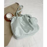 グリーン | 冬新作 ミニポーチ付き 巾着ナイロントートバッグA4サイズ | LOVERS