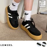 冬新作 ローカット 厚底ラインスニーカー韓国ストリート | LOVERS | 詳細画像1 