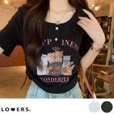 夏新作 猫プリント サイドシャーリング | LOVERS | 詳細画像1