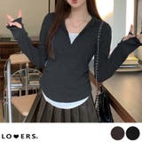 春新作 レイヤード風 フィンガーホール付き | LOVERS | 詳細画像1 
