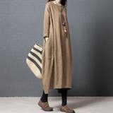 コクーンワンピース リネンタッチ コットンリネンワンピース | COCOMOMO | 詳細画像23