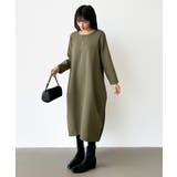 裏起毛 コクーンワンピース コットンリネンワンピース | COCOMOMO | 詳細画像17 