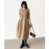 裏起毛 コクーンワンピース コットンリネンワンピース | COCOMOMO | 詳細画像26 