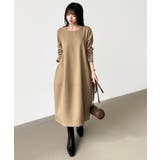 裏起毛 コクーンワンピース コットンリネンワンピース | COCOMOMO | 詳細画像30 