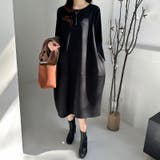 裏起毛 コクーンワンピース コットンリネンワンピース | COCOMOMO | 詳細画像8