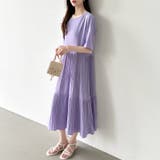 フレアワンピース ロングワンピース 半袖 | COCOMOMO | 詳細画像6 