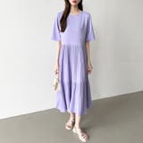 フレアワンピース ロングワンピース 半袖 | COCOMOMO | 詳細画像7 