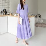 フレアワンピース ロングワンピース 半袖 | COCOMOMO | 詳細画像8 