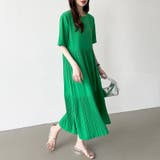 フレアワンピース ロングワンピース 半袖 | COCOMOMO | 詳細画像2 