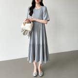 フレアワンピース ロングワンピース 半袖 | COCOMOMO | 詳細画像19 