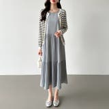 フレアワンピース ロングワンピース 半袖 | COCOMOMO | 詳細画像23 