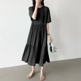 フレアワンピース ロングワンピース 半袖 | COCOMOMO | 詳細画像36 