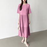 フレアワンピース ロングワンピース 半袖 | COCOMOMO | 詳細画像12 