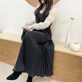 キャミソールワンピース プリーツワンピース ロングワンピース | COCOMOMO | 詳細画像1