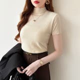 サマーニット 半袖ニット ハイネックニット | COCOMOMO | 詳細画像21