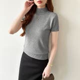 サマーニット 半袖ニット ハイネックニット | COCOMOMO | 詳細画像26