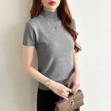 サマーニット 半袖ニット ハイネックニット | COCOMOMO | 詳細画像28