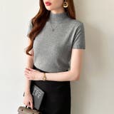 サマーニット 半袖ニット ハイネックニット | COCOMOMO | 詳細画像29