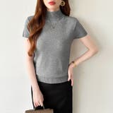 サマーニット 半袖ニット ハイネックニット | COCOMOMO | 詳細画像30