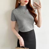 サマーニット 半袖ニット ハイネックニット | COCOMOMO | 詳細画像31