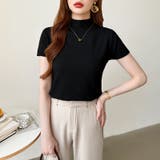 サマーニット 半袖ニット ハイネックニット | COCOMOMO | 詳細画像34