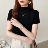 サマーニット 半袖ニット ハイネックニット | COCOMOMO | 詳細画像37