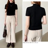 品よく決まるハイネックサマーニット 半袖ハイネックニット サマーニット | COCOMOMO | 詳細画像34 