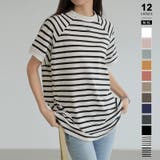 ボーダーホワイト | クルーネックTシャツ 半袖Tシャツ レディース半袖Tシャツ | COCOMOMO