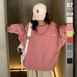 ピンク | トレーナー シンプルスウェット 無地ロゴトレーナー | COCOMOMO