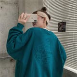 立体ロゴ長袖ラウンドネック ゆったりスウェット英語プリントトレーナー 可愛い | COCOMOMO | 詳細画像9