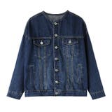 レディースデニムジャケット ノーカラー デニムジャケット | COCOMOMO | 詳細画像21 