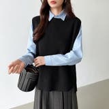 ニットベスト レディース 韓国 | COCOMOMO | 詳細画像2 