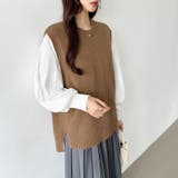 ニットベスト レディース 韓国 | COCOMOMO | 詳細画像16 