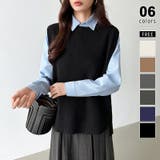 ブラック | ニットベスト レディース 韓国 | COCOMOMO