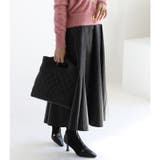 フェイクレザー フレアスカート レザースカート | COCOMOMO | 詳細画像8 