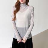 レイヤードにも使いやすい シアートップス ハイネック | COCOMOMO | 詳細画像30 