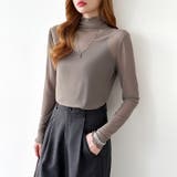 レイヤードにも使いやすい シアートップス ハイネック | COCOMOMO | 詳細画像40 